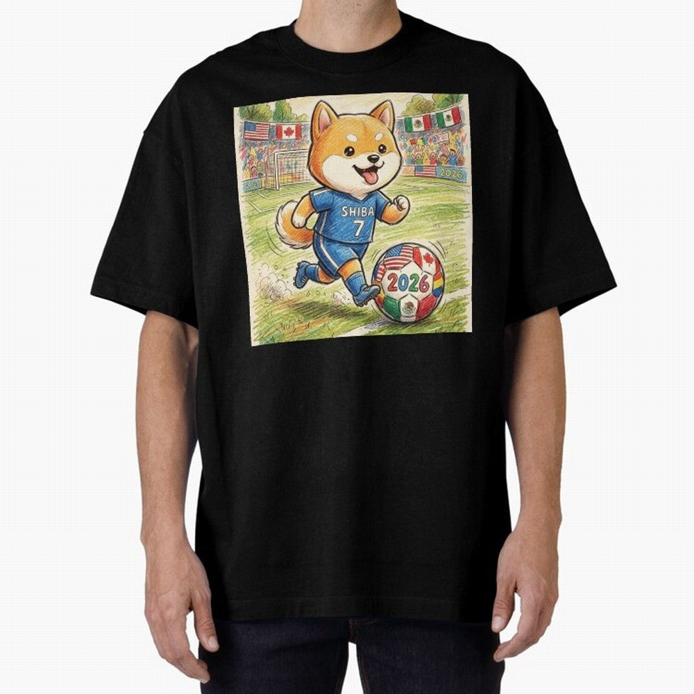 2026 World Cup Shiba Inu Ace #7 - Stadium Action Art Classic T-Shirt Carry the Colors and Pride of Global Football Passion for FIFA World Cup 2026, Highlighting Neymar, Haaland and Cristiano Ronaldo, England, Football Passion, Legendary