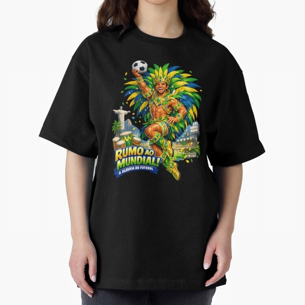 Brazil World Cup 2026 Carnival Fan Art Classic T-Shirt Cheer through Every Moment of Global Football Passion for FIFA World Cup 2026 USA Canada Mexico, Connected to Cristiano Ronaldo, England, France and Netherlands, Vintage Soccer Flavor, Modern