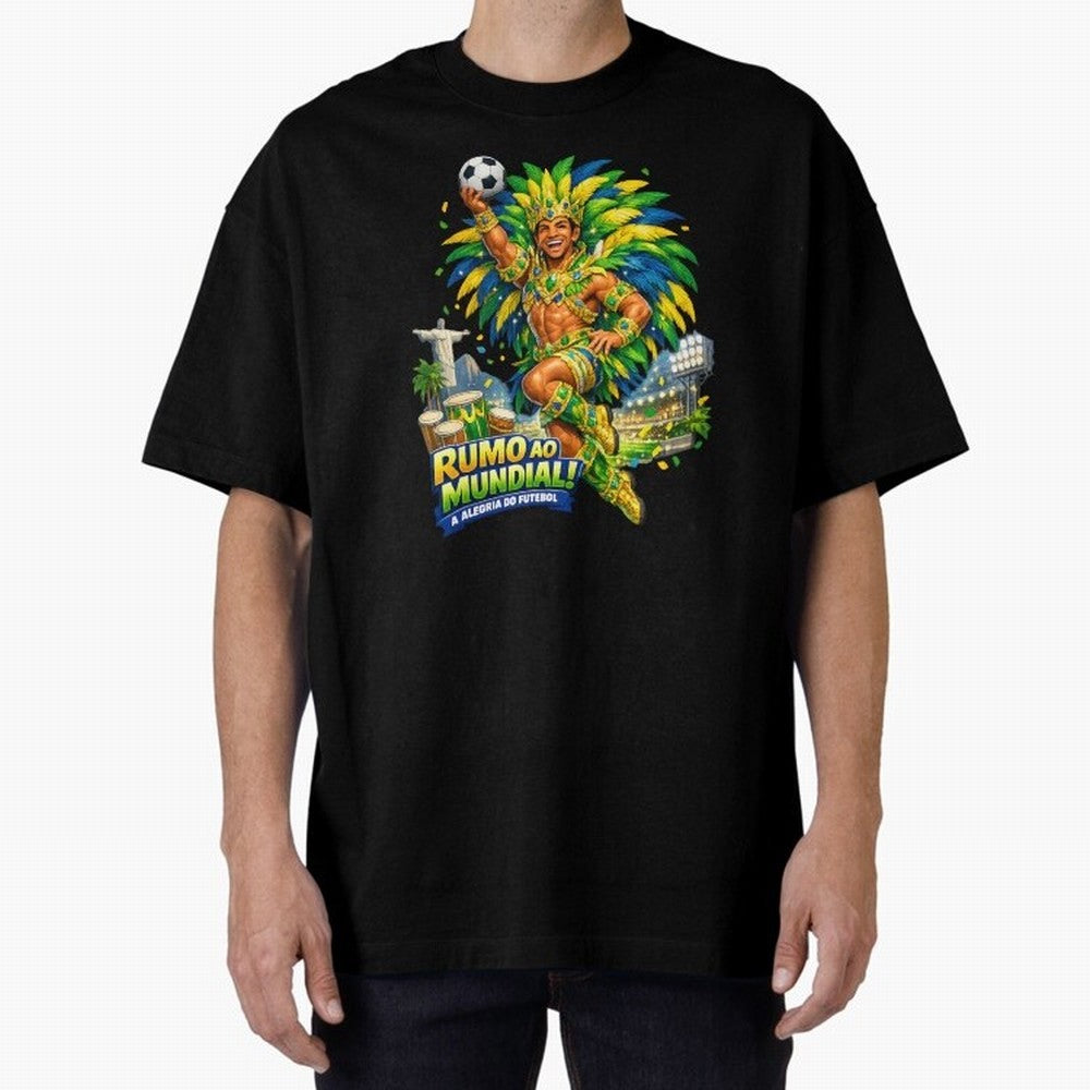 Brazil World Cup 2026 Carnival Fan Art Classic T-Shirt Cheer through Every Moment of Global Football Passion for FIFA World Cup 2026 USA Canada Mexico, Connected to Cristiano Ronaldo, England, France and Netherlands, Vintage Soccer Flavor, Modern