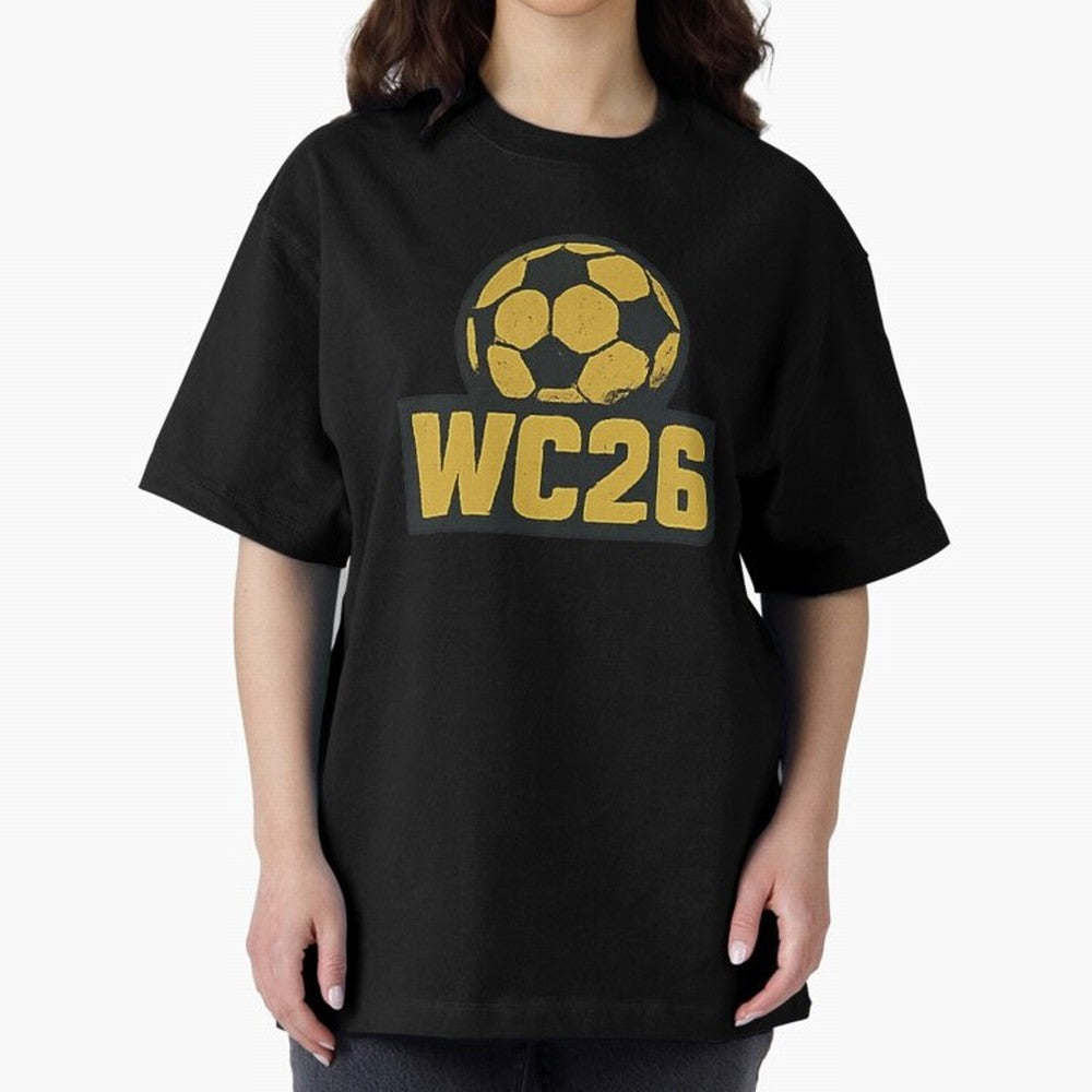 WC26 Soccer Ball Vintage Football Fan Design Classic T-Shirt Honor the Football Icons of the FIFA World Cup 2026 USA Canada Mexico Journey through CR7 Highlights, Portugal, Spain and Germany Pride, Football Festival Excitement, Trophy Ambitions,