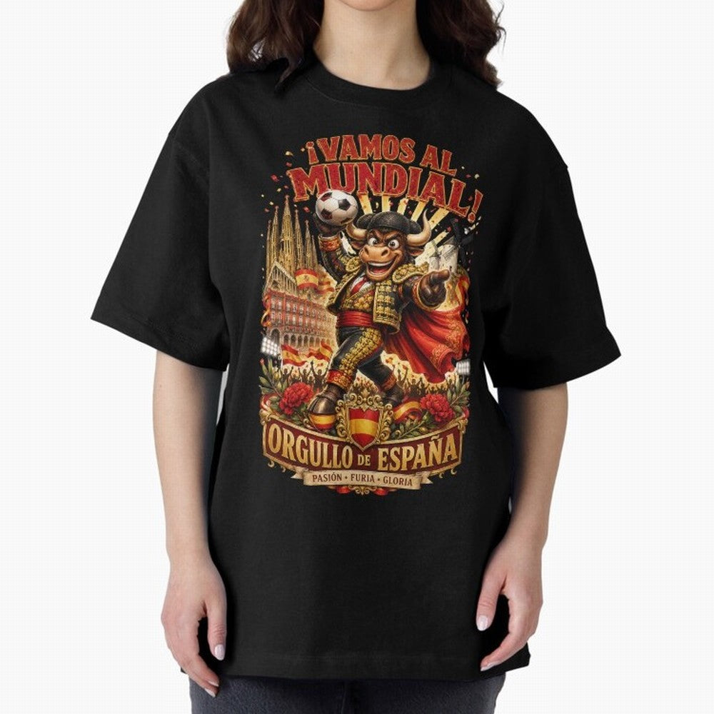 Spain World Cup 2026 Bull Fan Art Classic T-Shirt Carry National Pride through FIFA World Cup 2026 USA Canada Mexico Centered on Messi, CR7 and Mbappe, Portugal Energy, Global Supporter Spirit, Legendary Goals, National Colors and Tournament