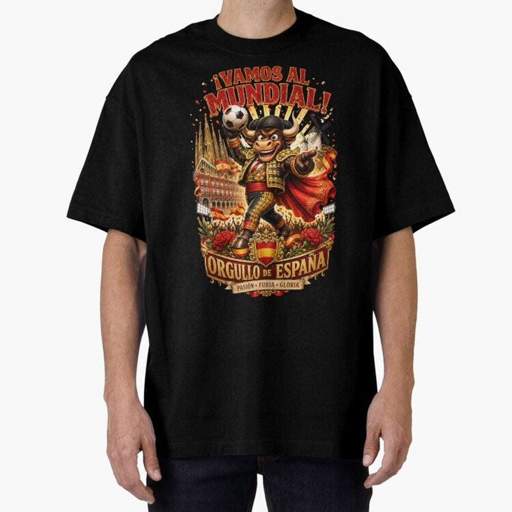 Spain World Cup 2026 Bull Fan Art Classic T-Shirt Carry National Pride through FIFA World Cup 2026 USA Canada Mexico Centered on Messi, CR7 and Mbappe, Portugal Energy, Global Supporter Spirit, Legendary Goals, National Colors and Tournament