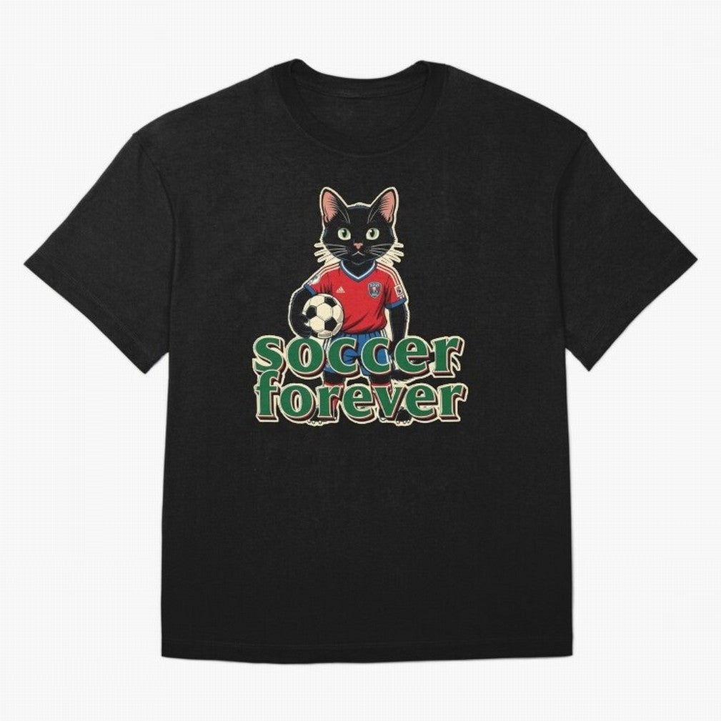 Soccer Forever Retro Cat Classic T-Shirt Step into Match Day Hype around FIFA World Cup 2026 USA Canada Mexico, Mbappe and Neymar, Spain and Netherlands, Match Day Excitement, Supporter Culture, Golden Goals and Global Football Passion; Ideal for