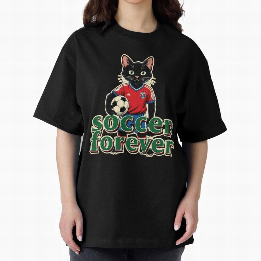 Soccer Forever Retro Cat Classic T-Shirt Step into Match Day Hype around FIFA World Cup 2026 USA Canada Mexico, Mbappe and Neymar, Spain and Netherlands, Match Day Excitement, Supporter Culture, Golden Goals and Global Football Passion; Ideal for