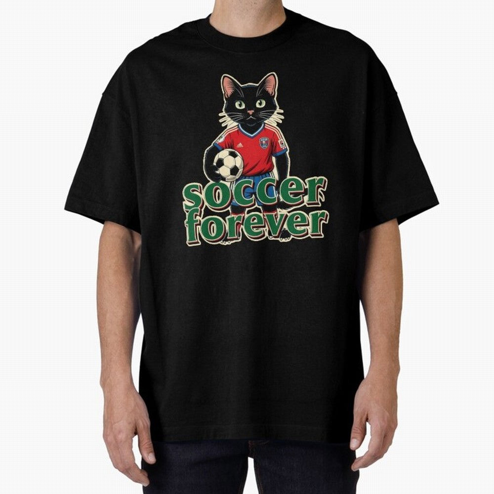 Soccer Forever Retro Cat Classic T-Shirt Step into Match Day Hype around FIFA World Cup 2026 USA Canada Mexico, Mbappe and Neymar, Spain and Netherlands, Match Day Excitement, Supporter Culture, Golden Goals and Global Football Passion; Ideal for
