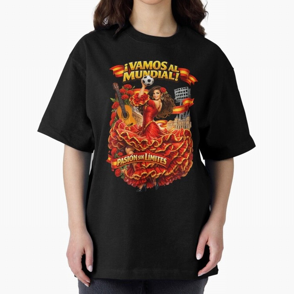 Spanish Flamenco Football Fan Shirt ¨C Unique World Cup 2026 Supporter Design Classic T-Shirt Celebrate Supporters United by Global Football Passion for FIFA World Cup 2026, Connected to Messi, CR7 and Mbappe, Portugal, Spain and Germany, Fan