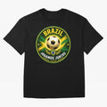 Vibrant and Elegant Brazil Soccer Emblem Classic T-Shirt Bring Home FIFA World Cup 2026 USA Canada Mexico Celebrating Messi, CR7 and Mbappe, Netherlands Energy, Championship Spirit, Famous Goals, Roaring Crowds and International Football Unity;