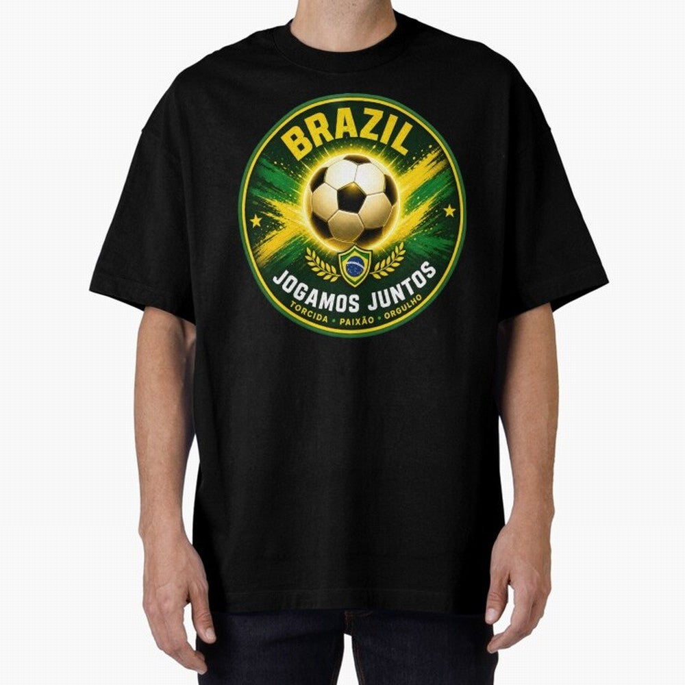 Vibrant and Elegant Brazil Soccer Emblem Classic T-Shirt Bring Home FIFA World Cup 2026 USA Canada Mexico Celebrating Messi, CR7 and Mbappe, Netherlands Energy, Championship Spirit, Famous Goals, Roaring Crowds and International Football Unity;