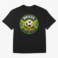 Elegant Brazil Football Emblem Classic T-Shirt Show Love for Legendary Goals in FIFA World Cup 2026 Highlighting Neymar, England Energy, Football Festival Excitement, Trophy Ambitions, Country Rivalries and Star Player Buzz; Made for Collectors Who