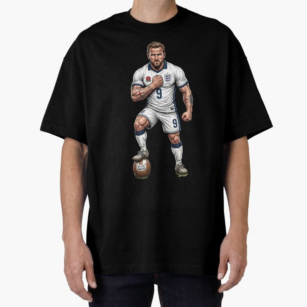 English Soccer Warrior Hyper-Realistic Poster Classic T-Shirt Make the Season About the FIFA World Cup 2026 Journey through Cristiano Ronaldo, Haaland and CR7 Highlights, England, France and Netherlands Pride, Fan Favorite Moments, National Team