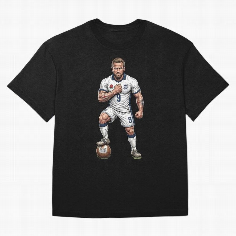 English Soccer Warrior Hyper-Realistic Poster Classic T-Shirt Make the Season About the FIFA World Cup 2026 Journey through Cristiano Ronaldo, Haaland and CR7 Highlights, England, France and Netherlands Pride, Fan Favorite Moments, National Team