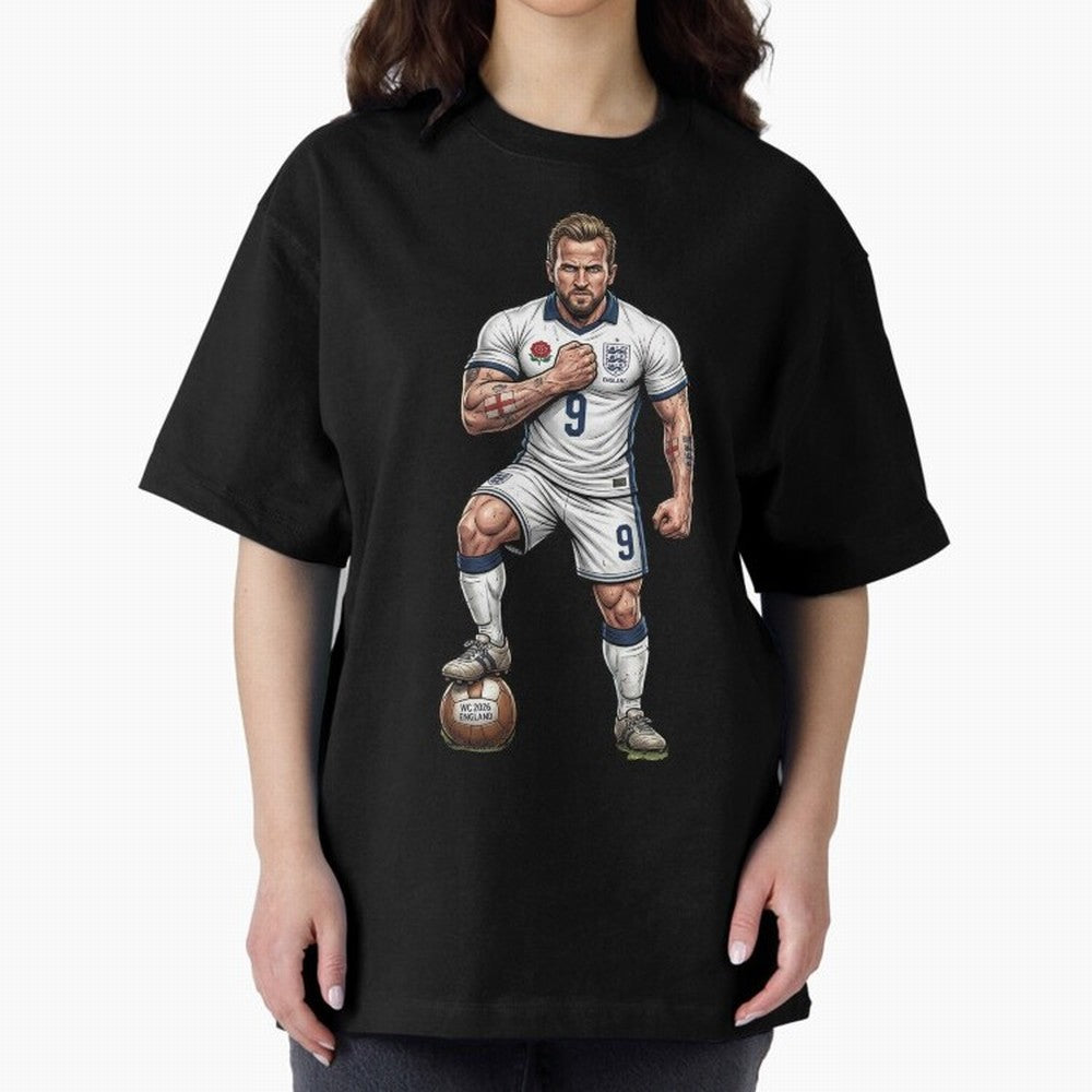 English Soccer Warrior Hyper-Realistic Poster Classic T-Shirt Make the Season About the FIFA World Cup 2026 Journey through Cristiano Ronaldo, Haaland and CR7 Highlights, England, France and Netherlands Pride, Fan Favorite Moments, National Team