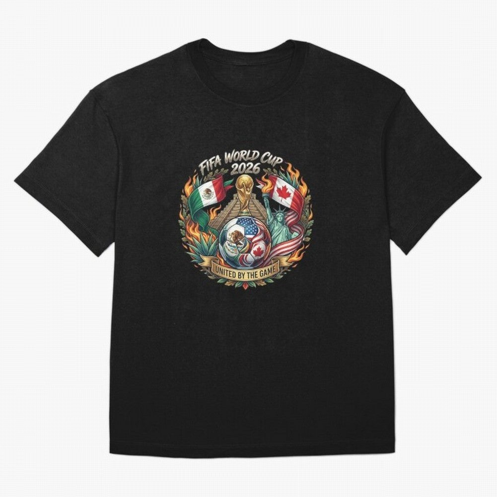 United By The Game 2026 Art Classic T-Shirt Bring Match Day Fire to the FIFA World Cup 2026 Journey through Messi Highlights, Spain Pride, Stadium Memories, Football Loyalty, International Chants and Championship Tradition; Great for Watch Parties,