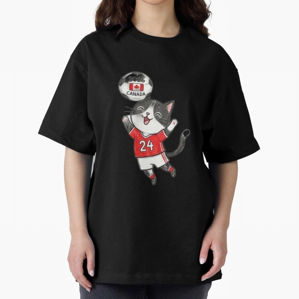 Canada Soccer Cat #24 - 2026 World Cup Celebration Classic T-Shirt Carry Global Football Passion for FIFA World Cup 2026, with Messi and Cristiano Ronaldo, France, Global Supporter Spirit, Legendary Goals, National Colors and Tournament