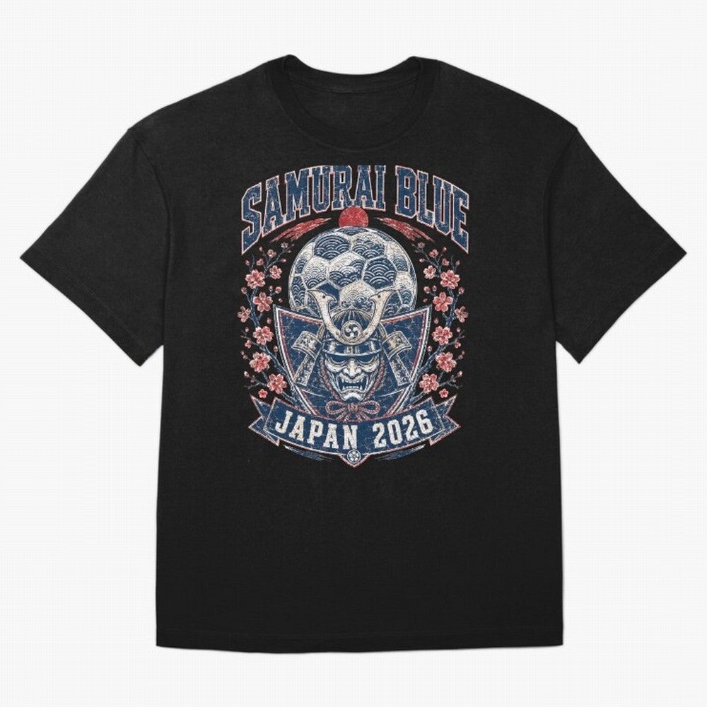 Samurai Blue Japan 2026 World Cup Soccer T-Shirt Classic T-Shirt Represent the Passion of Match Day Hype around FIFA World Cup 2026 Group Stage, Messi, France and Portugal, Stadium Chants, National Pride, Trophy Dreams and Unforgettable Football