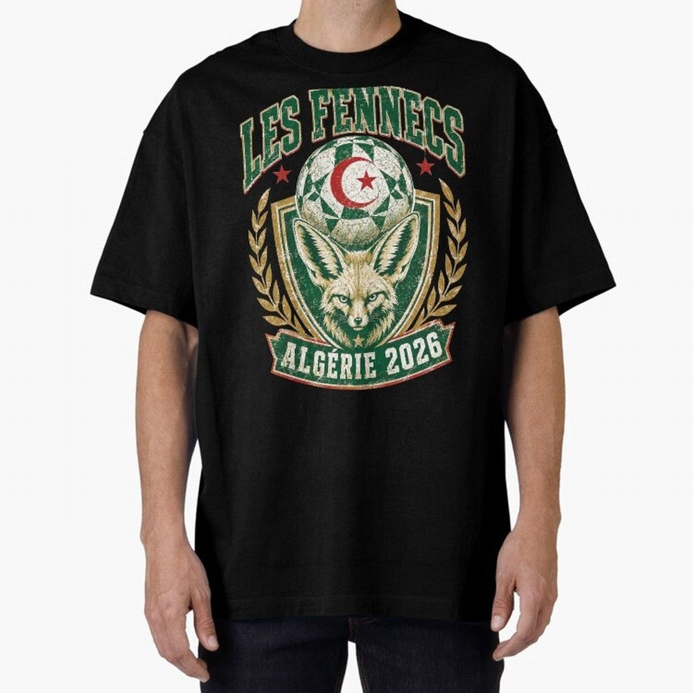 Les Fennecs Alg¨¦rie 2026 World Cup Soccer T-Shirt Classic T-Shirt Unlock FIFA World Cup 2026 USA Canada Mexico Spirit, Centered on France, Cristiano Ronaldo, Worldwide Fan Energy, Dramatic Goals, Stadium Lights and Championship Celebrations;