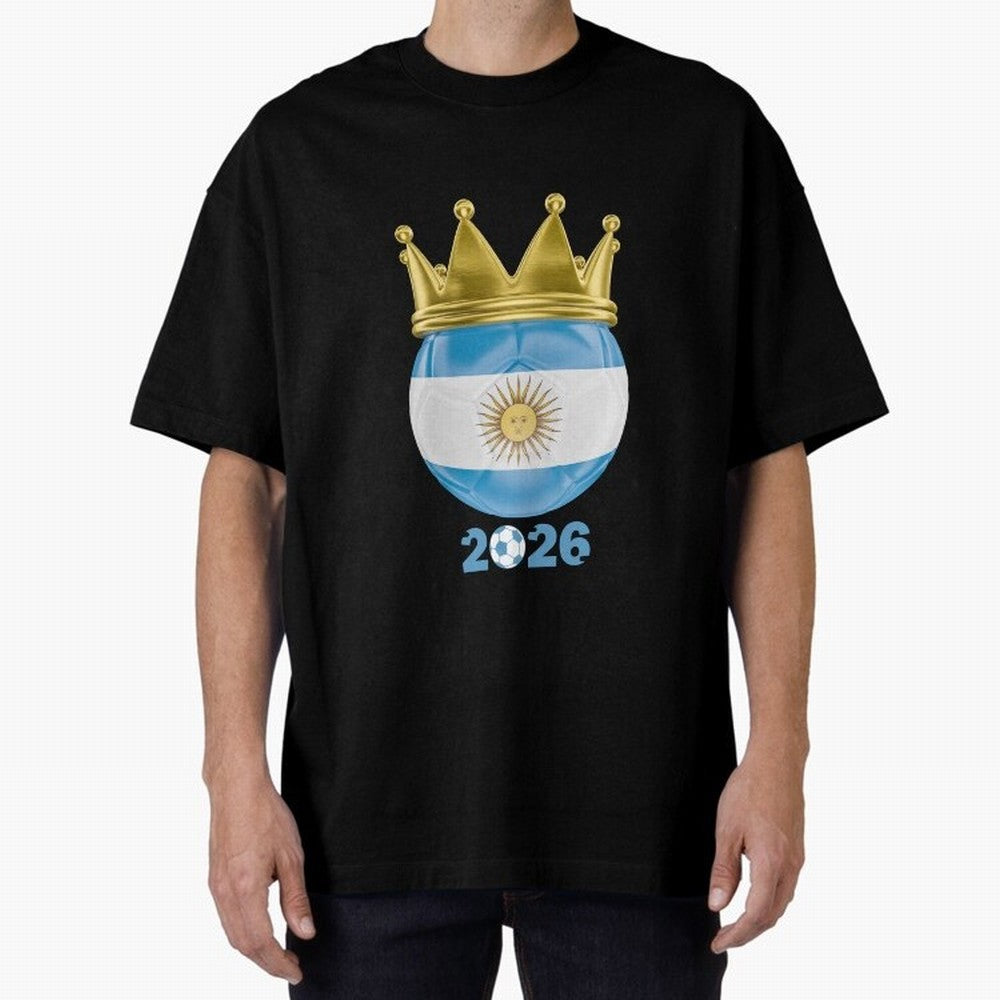 Argentina Football Champion Crown 2026 Classic T-Shirt Make Every Kick Count in FIFA World Cup 2026 Spirit, Connected to France, CR7, Soccer Culture, Superstar Moments, National Team Dreams and Competitive Fire; Perfect for Fans, Collectors, Family