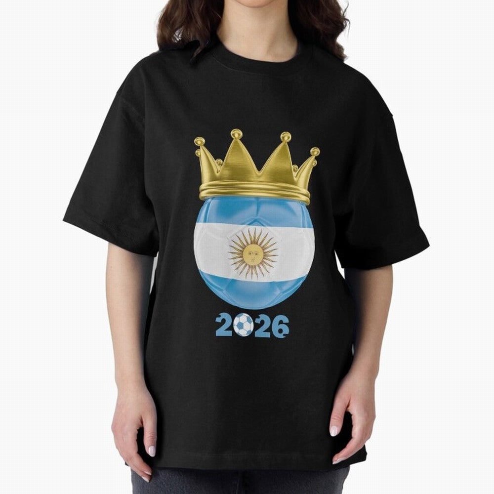 Argentina Football Champion Crown 2026 Classic T-Shirt Make Every Kick Count in FIFA World Cup 2026 Spirit, Connected to France, CR7, Soccer Culture, Superstar Moments, National Team Dreams and Competitive Fire; Perfect for Fans, Collectors, Family
