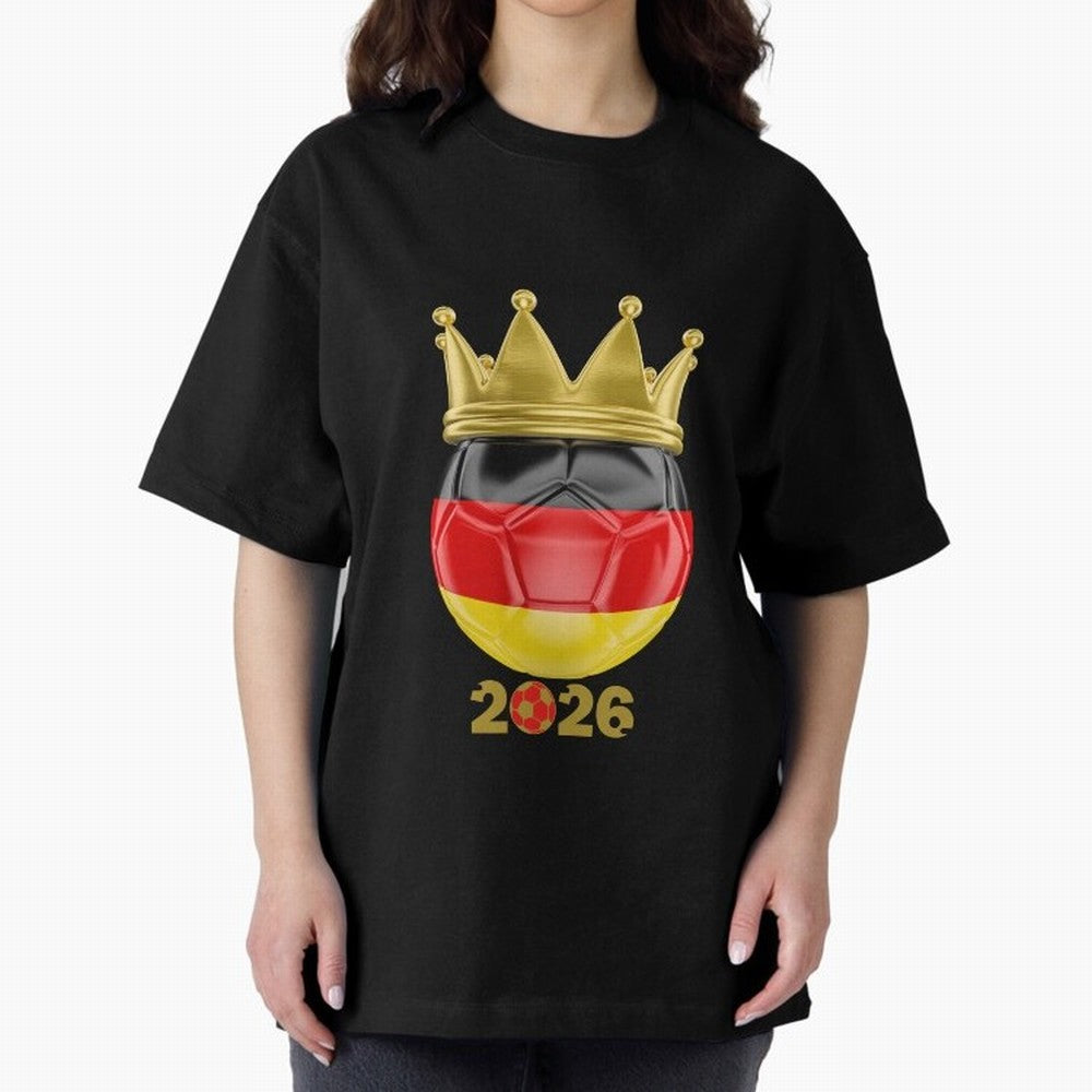 Germany Football Champion Crown 2026 Classic T-Shirt Show Match Day Excitement for the FIFA World Cup 2026 USA Canada Mexico Journey through Neymar Highlights, Portugal Pride, Sports Nostalgia, International Competition, Famous Players and