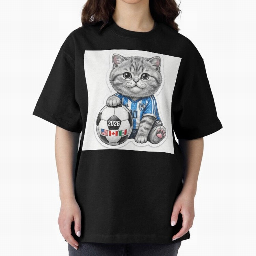 Cute Soccer Kitten #10 - FIFA 2026 World Cup Fan Art Classic T-Shirt Experience the Global Stage of FIFA World Cup 2026 Group Stage for Fans of Messi, Neymar and Mbappe and England, France and Netherlands, Bringing Stadium Memories, Football