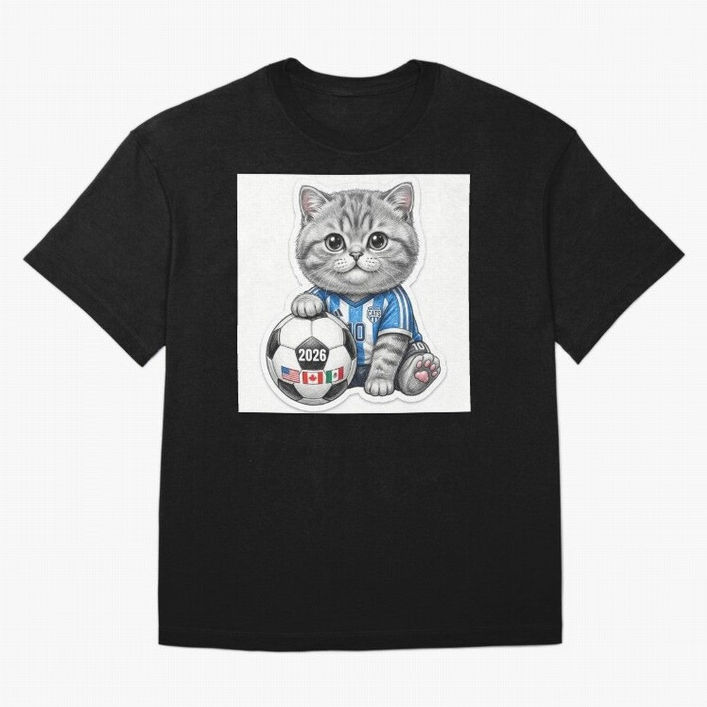 Cute Soccer Kitten #10 - FIFA 2026 World Cup Fan Art Classic T-Shirt Experience the Global Stage of FIFA World Cup 2026 Group Stage for Fans of Messi, Neymar and Mbappe and England, France and Netherlands, Bringing Stadium Memories, Football