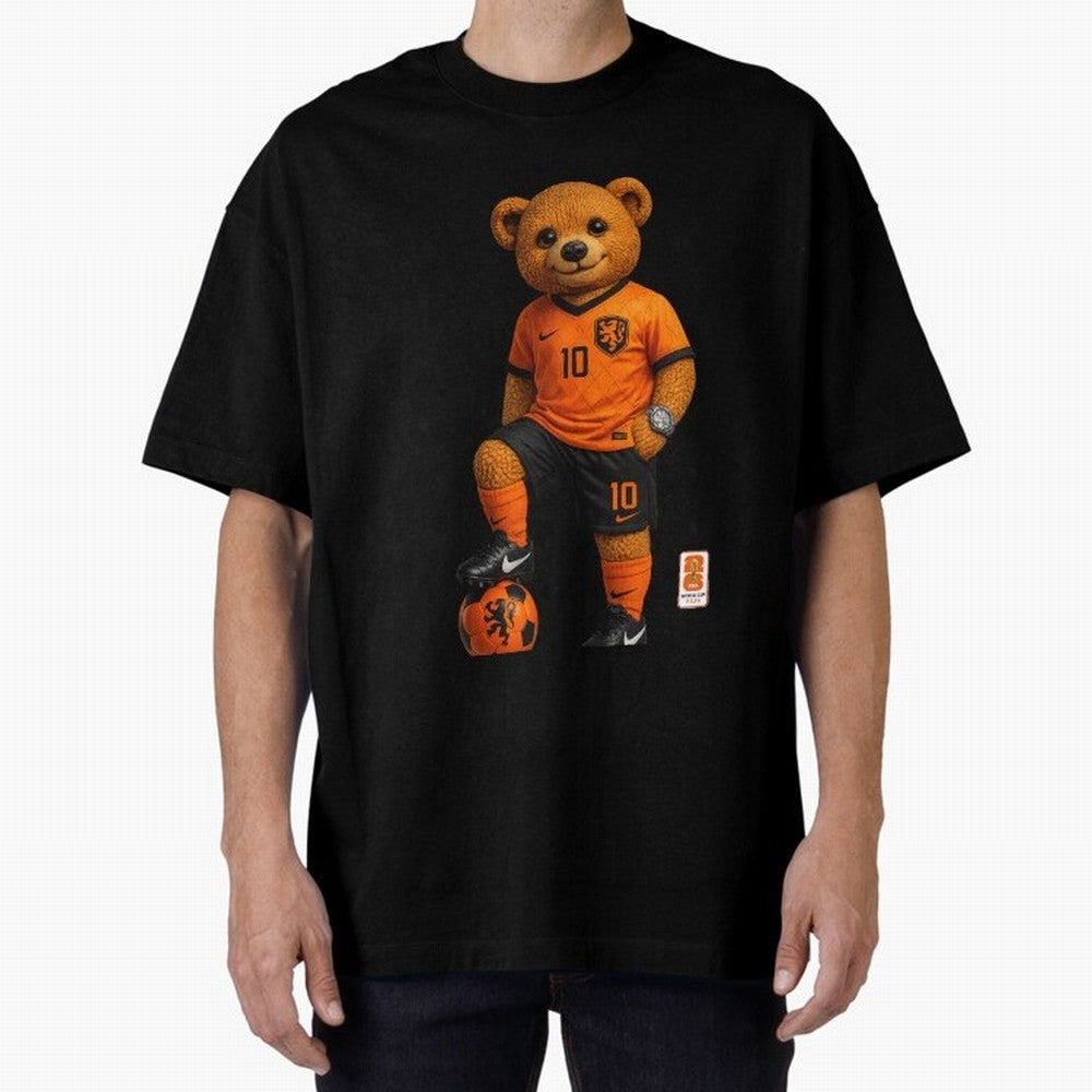 Netherlands Soccer Bear World Cup Teddy Bear Classic T-Shirt Show Your Tournament Heart for the FIFA World Cup 2026 USA Canada Mexico Journey through Messi, Neymar and Mbappe Highlights, England and Germany Pride, Stadium Chants, National Pride,