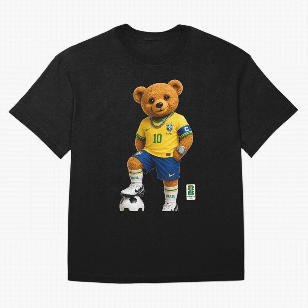 Brazil Soccer Bear World Cup Teddy Bear Classic T-Shirt Treasure FIFA World Cup 2026 Inspired by Haaland, Argentina, France and Brazil Energy, Stadium Chants, National Pride, Trophy Dreams and Unforgettable Football Memories; Great for Supporters