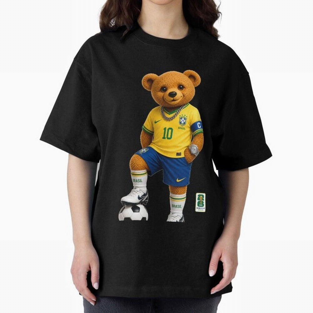 Brazil Soccer Bear World Cup Teddy Bear Classic T-Shirt Treasure FIFA World Cup 2026 Inspired by Haaland, Argentina, France and Brazil Energy, Stadium Chants, National Pride, Trophy Dreams and Unforgettable Football Memories; Great for Supporters