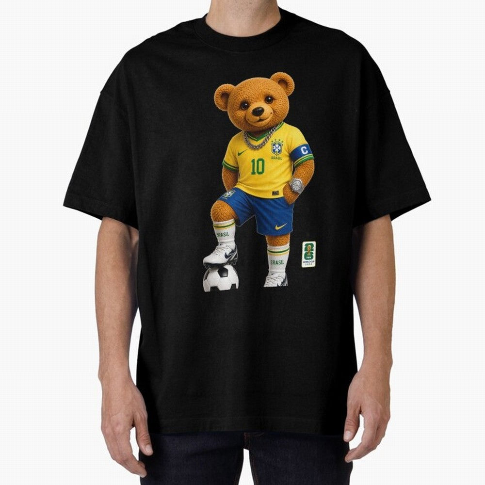 Brazil Soccer Bear World Cup Teddy Bear Classic T-Shirt Treasure FIFA World Cup 2026 Inspired by Haaland, Argentina, France and Brazil Energy, Stadium Chants, National Pride, Trophy Dreams and Unforgettable Football Memories; Great for Supporters