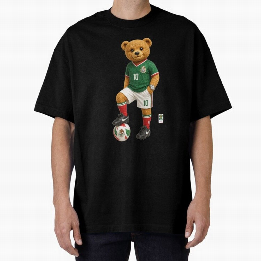 Mexico Soccer Bear World Cup Teddy Bear Classic T-Shirt Cheer through Every Moment of the FIFA World Cup 2026 Journey through Cristiano Ronaldo Highlights, England, France and Netherlands Pride, Worldwide Fan Energy, Dramatic Goals, Stadium Lights
