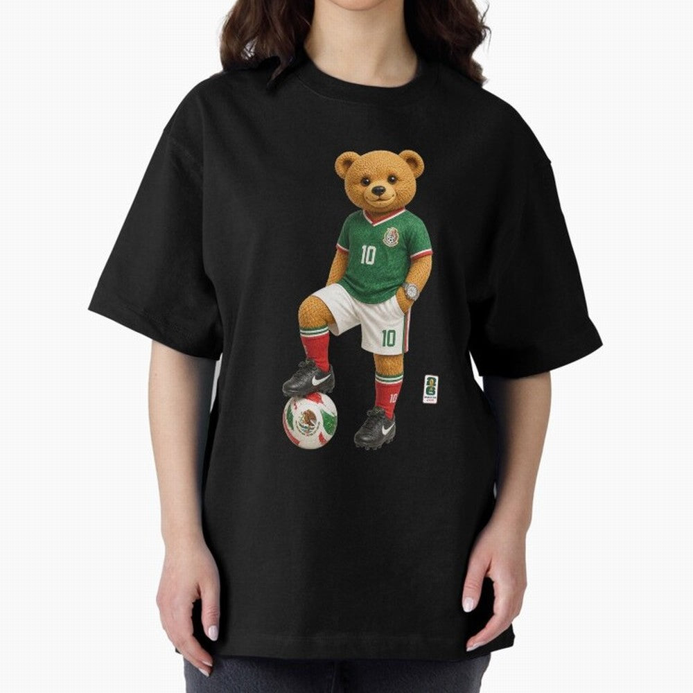 Mexico Soccer Bear World Cup Teddy Bear Classic T-Shirt Cheer through Every Moment of the FIFA World Cup 2026 Journey through Cristiano Ronaldo Highlights, England, France and Netherlands Pride, Worldwide Fan Energy, Dramatic Goals, Stadium Lights