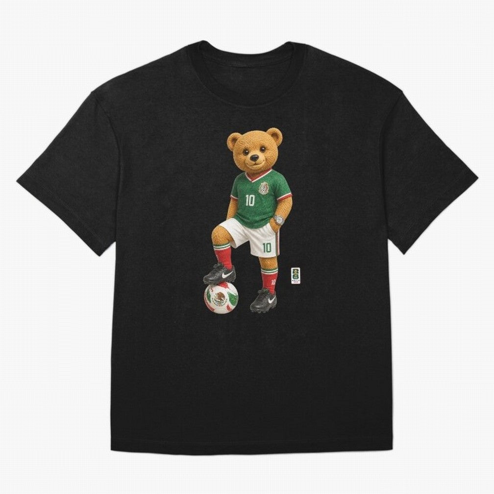 Mexico Soccer Bear World Cup Teddy Bear Classic T-Shirt Cheer through Every Moment of the FIFA World Cup 2026 Journey through Cristiano Ronaldo Highlights, England, France and Netherlands Pride, Worldwide Fan Energy, Dramatic Goals, Stadium Lights