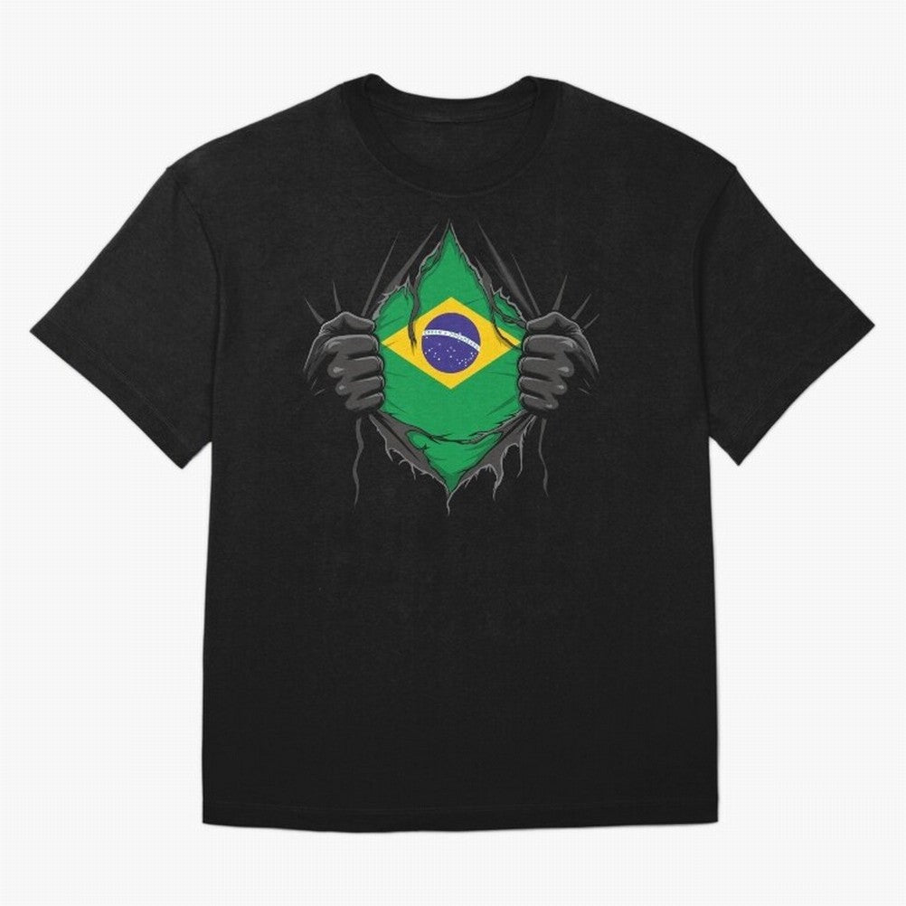 Brazil Flag - National Team Fans Classic T-Shirt Feel the Heartbeat of Match Day Hype around FIFA World Cup 2026 Group Stage, Neymar, Haaland and Cristiano Ronaldo, Netherlands, Tournament Hype, Historic Matchups, Family Viewing Parties and Global