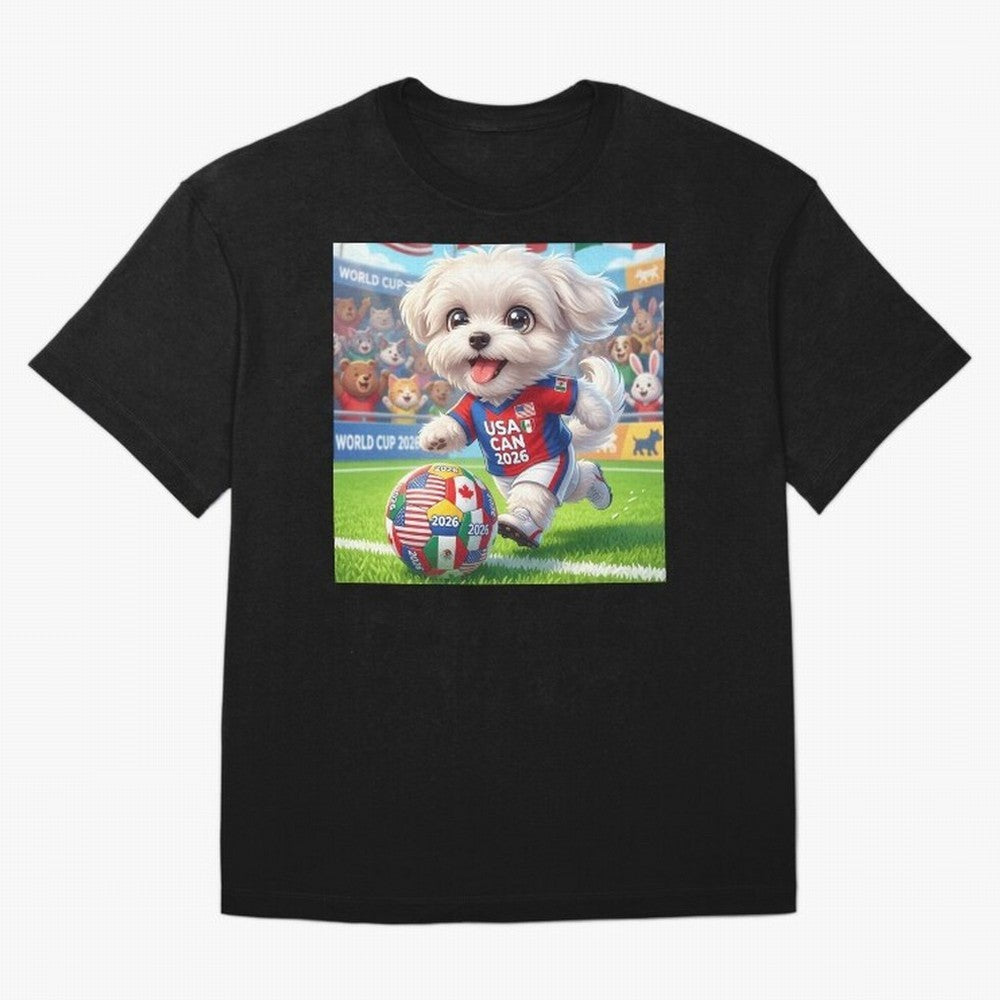 Cute Maltese Soccer Star - FIFA 2026 World Cup Edition Classic T-Shirt Support the Legends of FIFA World Cup 2026 Highlighting Messi, CR7 and Mbappe, Brazil, Portugal and Argentina Energy, Football Festival Excitement, Trophy Ambitions, Country