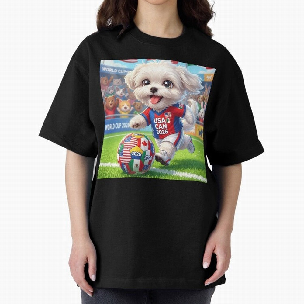 Cute Maltese Soccer Star - FIFA 2026 World Cup Edition Classic T-Shirt Support the Legends of FIFA World Cup 2026 Highlighting Messi, CR7 and Mbappe, Brazil, Portugal and Argentina Energy, Football Festival Excitement, Trophy Ambitions, Country