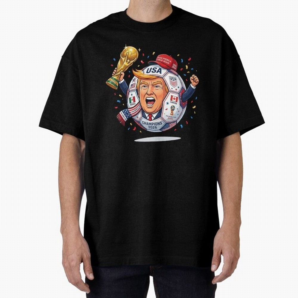 Donald Trump 2026 World Cup Soccer Champion Illustration Classic T-Shirt Keep Football History Alive during the FIFA World Cup 2026 Group Stage Journey through Messi Highlights, Argentina and Brazil Pride, Football Passion, Legendary Performances,