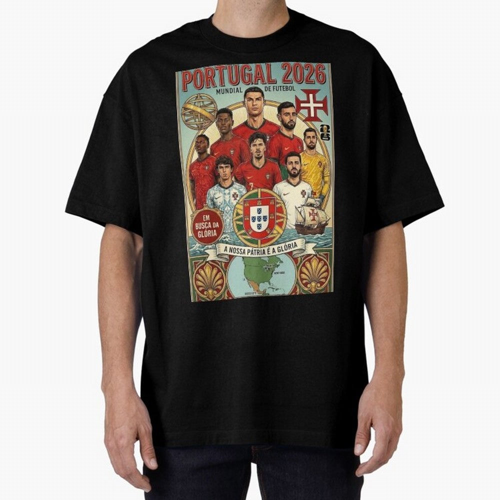 Portugal 2026 ¨C In Search of Glory Classic T-Shirt Honor FIFA World Cup 2026 Spirit, Driven by Argentina and Brazil, Mbappe and Neymar, Game Day Rituals, Football Legends, Country Pride and the Road to the Final; Created for Match Day Parties,