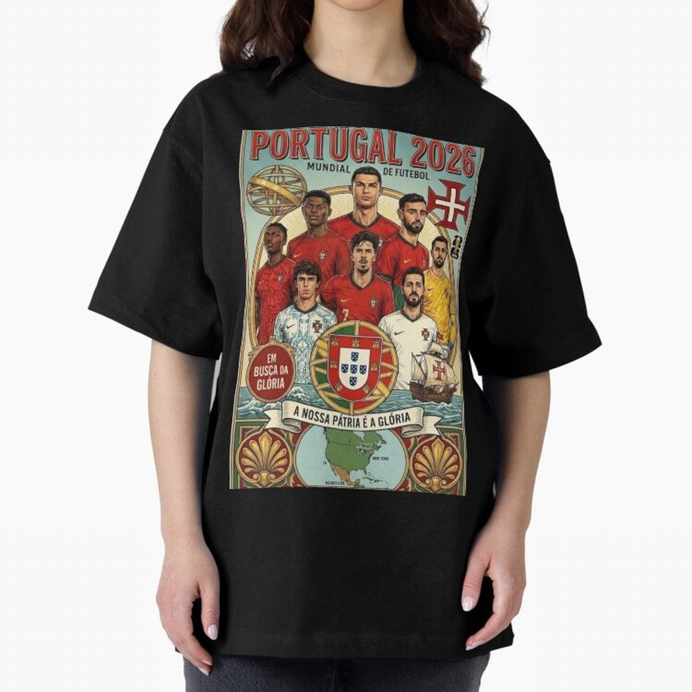 Portugal 2026 ¨C In Search of Glory Classic T-Shirt Honor FIFA World Cup 2026 Spirit, Driven by Argentina and Brazil, Mbappe and Neymar, Game Day Rituals, Football Legends, Country Pride and the Road to the Final; Created for Match Day Parties,