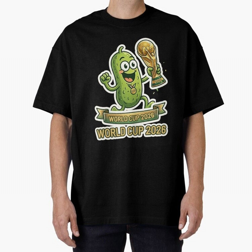 World Cup 2026 Pickle Champion Shirt ¨C Funny Soccer Pickle Mascot Holding Trophy, Cute Football Cartoon Design for Fans Sticker Mug Classic T-Shirt Celebrate Global Football Passion for FIFA World Cup 2026 Group Stage, Celebrating CR7, Germany,