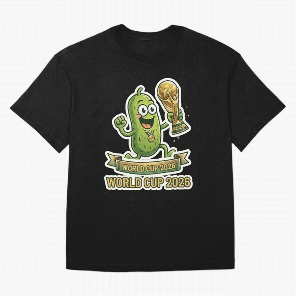 World Cup 2026 Pickle Champion Shirt ¨C Funny Soccer Pickle Mascot Holding Trophy, Cute Football Cartoon Design for Fans Sticker Mug Classic T-Shirt Celebrate Global Football Passion for FIFA World Cup 2026 Group Stage, Celebrating CR7, Germany,