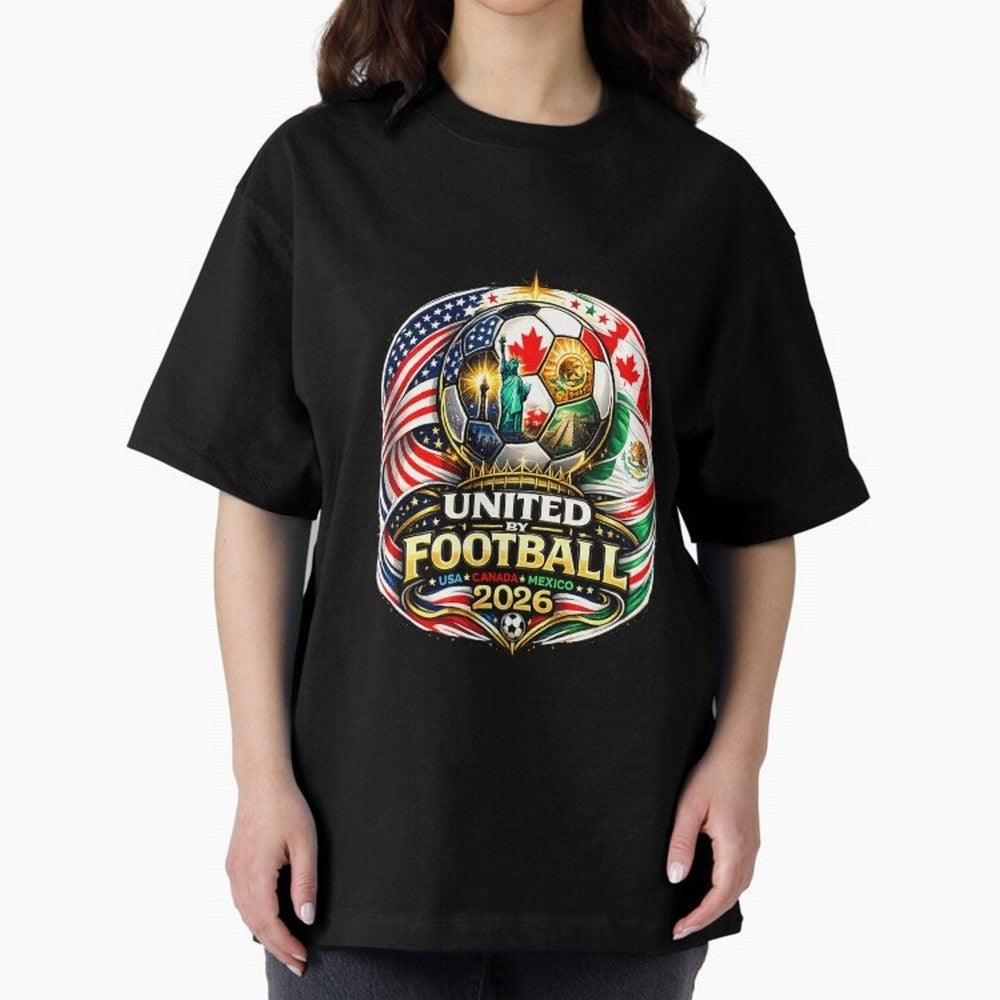 United By Football 2026 USA Canada Mexico Classic T-Shirt Follow the Final Road of Global Football Passion for FIFA World Cup 2026 Group Stage, Featuring Cristiano Ronaldo, Haaland and CR7, Spain, Supporter Pride, Iconic Celebrations, Legendary