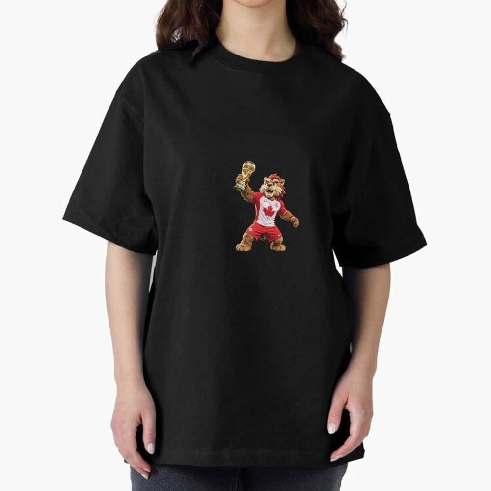 Canada Soccer Mascot Champion - Canadian Football Victory Trophy 2026 Classic T-Shirt Enjoy the Biggest Football Party of FIFA World Cup 2026 USA Canada Mexico for Fans of Mbappe and Neymar and England, France and Netherlands, Bringing Game Day