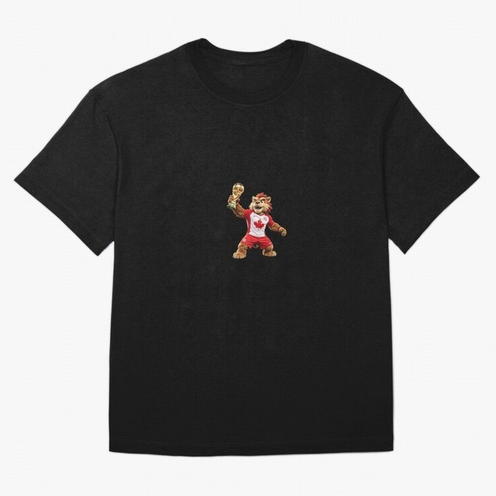 Canada Soccer Mascot Champion - Canadian Football Victory Trophy 2026 Classic T-Shirt Enjoy the Biggest Football Party of FIFA World Cup 2026 USA Canada Mexico for Fans of Mbappe and Neymar and England, France and Netherlands, Bringing Game Day