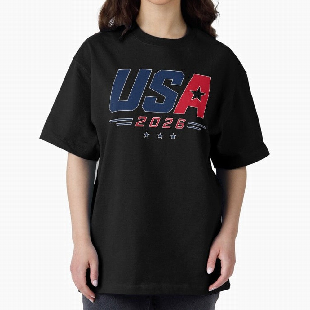 USA 2026 Soccer Fan Shirt | American Football Supporter Minimal Design Classic T-Shirt Celebrate Fan Culture around Match Day Hype around FIFA World Cup 2026 USA Canada Mexico, Messi and Cristiano Ronaldo, England, Global Supporter Spirit,