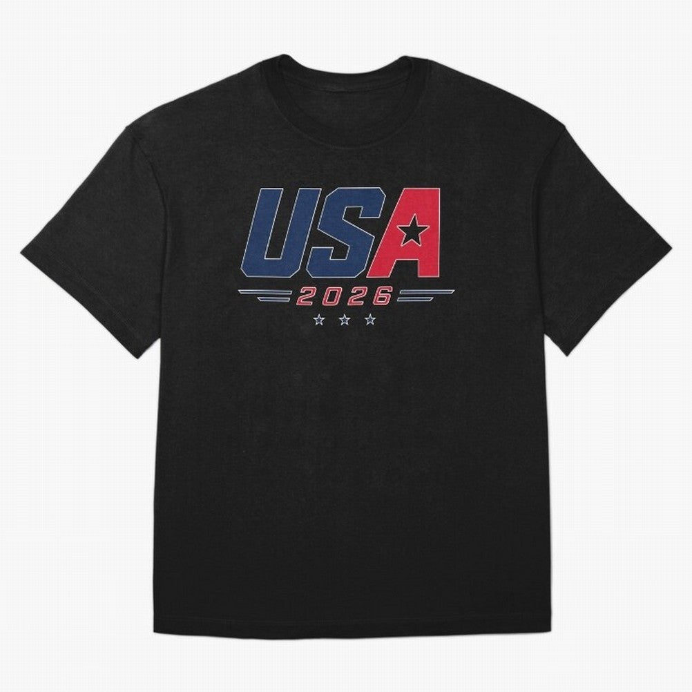 USA 2026 Soccer Fan Shirt | American Football Supporter Minimal Design Classic T-Shirt Celebrate Fan Culture around Match Day Hype around FIFA World Cup 2026 USA Canada Mexico, Messi and Cristiano Ronaldo, England, Global Supporter Spirit,