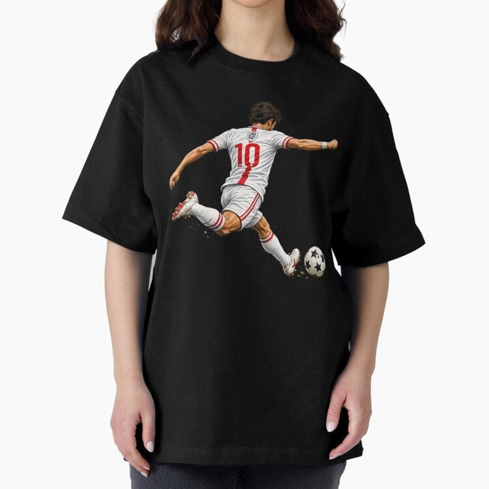 England Football Sticker Number 10 Three Lions Classic T-Shirt Feel FIFA World Cup 2026 USA Canada Mexico Spirit, Filled with Argentina, France and Brazil, Messi, CR7 and Mbappe, Football History, Final Match Energy, Crowd Noise and Once in a