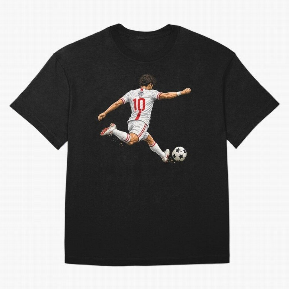 England Football Sticker Number 10 Three Lions Classic T-Shirt Feel FIFA World Cup 2026 USA Canada Mexico Spirit, Filled with Argentina, France and Brazil, Messi, CR7 and Mbappe, Football History, Final Match Energy, Crowd Noise and Once in a