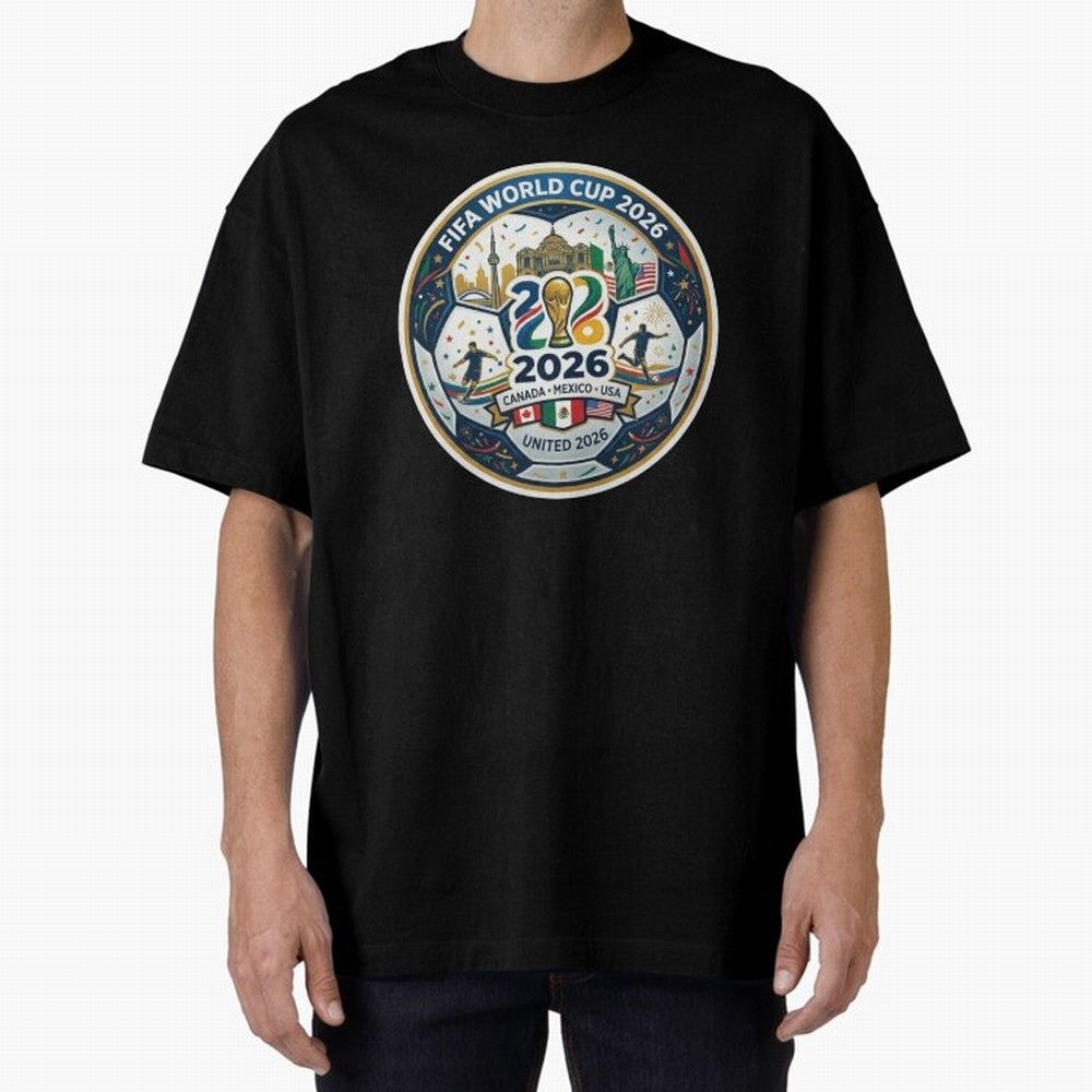 FIFA World Cup 2026 North America Commemorative Emblem Classic T-Shirt Live the Energy of Match Day Hype around FIFA World Cup 2026 Group Stage, Messi, CR7 and Mbappe, Spain, Champion Mindset, Group Stage Buzz, Knockout Tension and Passionate Fan