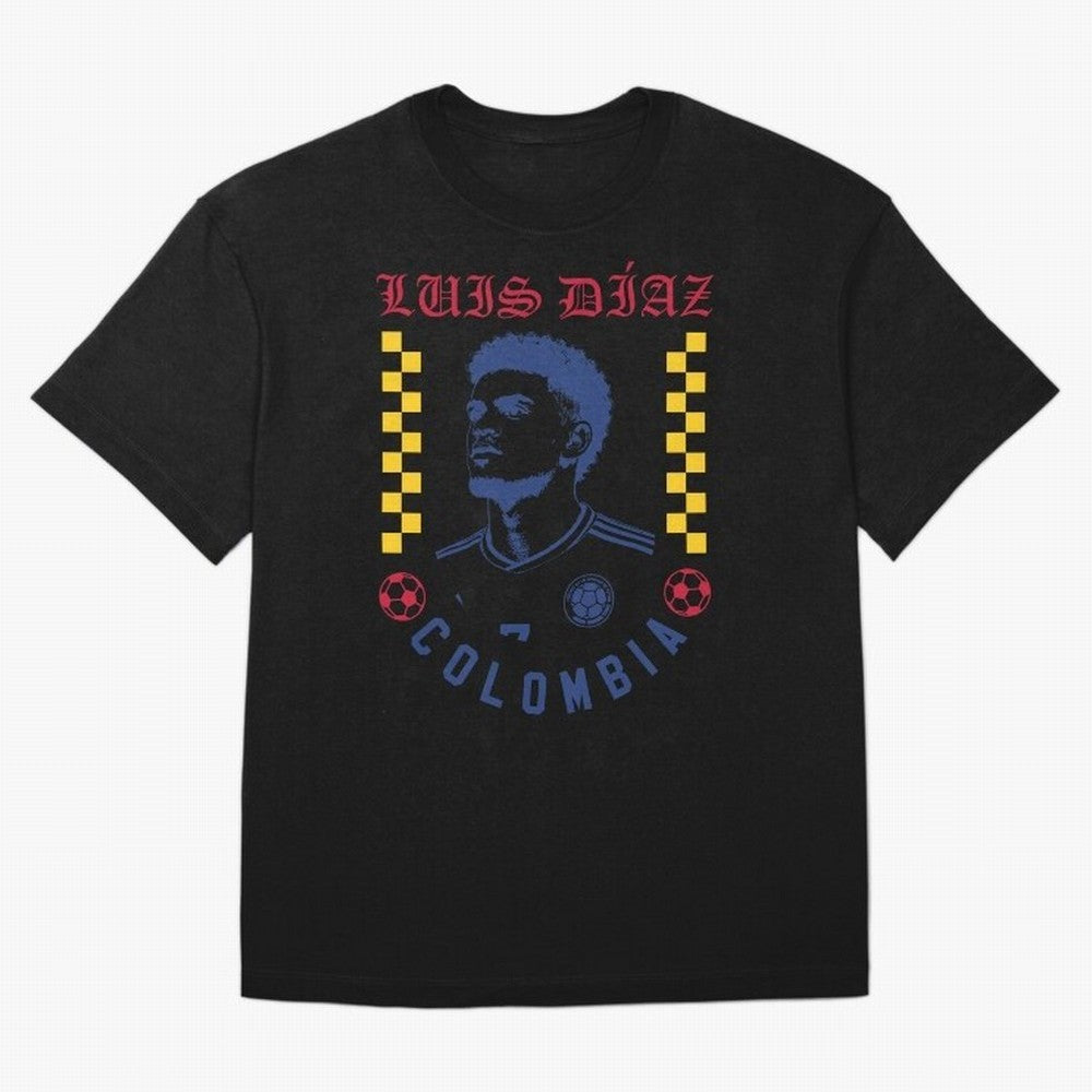 Luis D¨ªaz Colombia Soccer Star Retro Football Fan Design Classic T-Shirt Enjoy the Biggest Football Party of Global Football Passion for FIFA World Cup 2026 USA Canada Mexico, Celebrating Neymar, Haaland and Cristiano Ronaldo, France, Champion