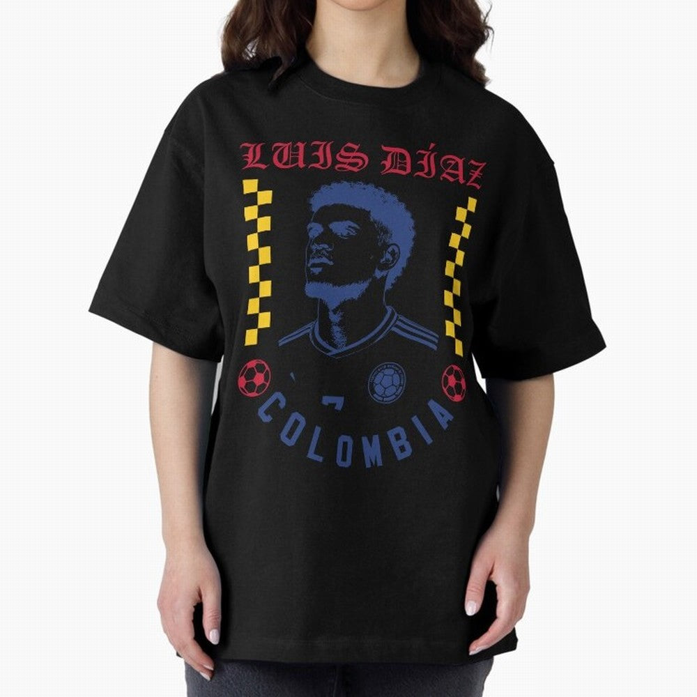 Luis D¨ªaz Colombia Soccer Star Retro Football Fan Design Classic T-Shirt Enjoy the Biggest Football Party of Global Football Passion for FIFA World Cup 2026 USA Canada Mexico, Celebrating Neymar, Haaland and Cristiano Ronaldo, France, Champion